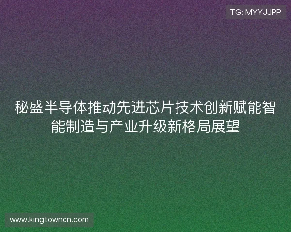 秘盛半导体推动先进芯片技术创新赋能智能制造与产业升级新格局展望 秘盛半导体推动先进芯片技术创新赋能智能制造与产业升级新格局展望
